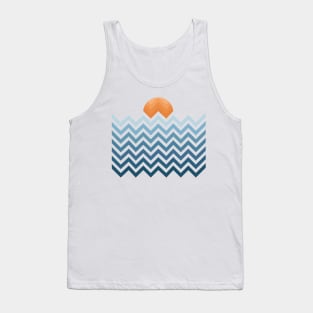 Sunset And Waves Tank Top